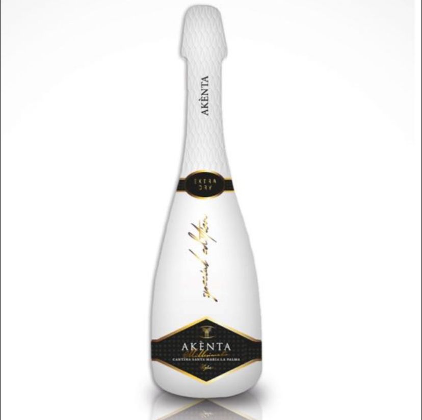 Akenta Spumante Extra Dry, Edizione Limitata, Cantina Santa Maria La Palma, Bottiglia Bianca, 75cl