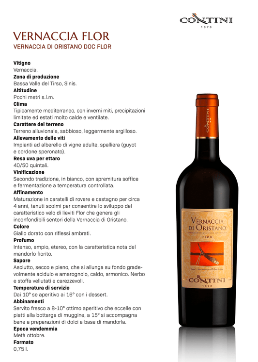Vernaccia Flor- Vernaccia di Oristano DOC Flor 75cl