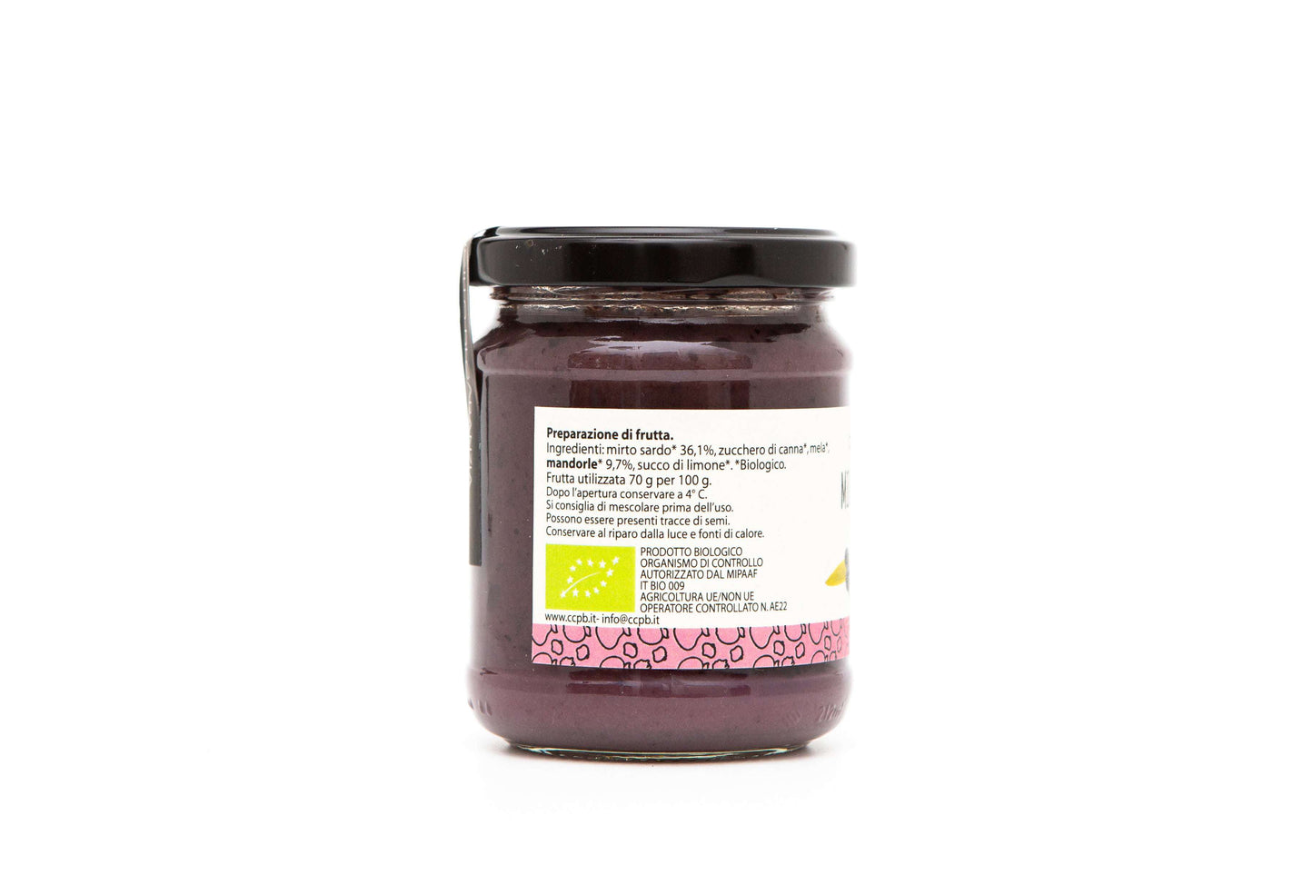 Confettura Mirto e mandorle- BIO- 220 grammi