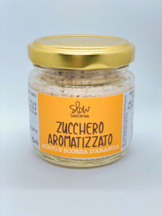 Zucchero aromatizzato Mirto e Scorza di Arancia