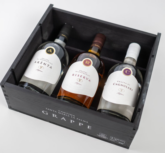 TRIS DI GRAPPE CANTINA SANTA MARIA LA PALMA- ALGHERO- 3 BOTTIGLIE da 500ml